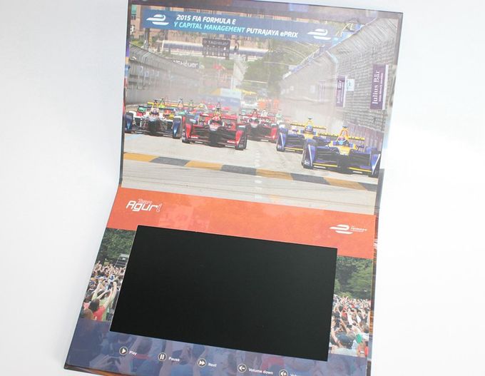 Προσαρμοσμένο Videopak Hardcover 7 ψηφιακό LCD τηλεοπτικό βίντεο φυλλάδιων ίντσας στο βίντεο ΟΘΌΝΗΣ 1080P ΔΙΕΘΝΏΝ ΕΙΔΗΣΕΟΓΡΑΦΙΚΏΝ ΠΡΑΚΤΟΡΕΊΩΝ φακέλλων