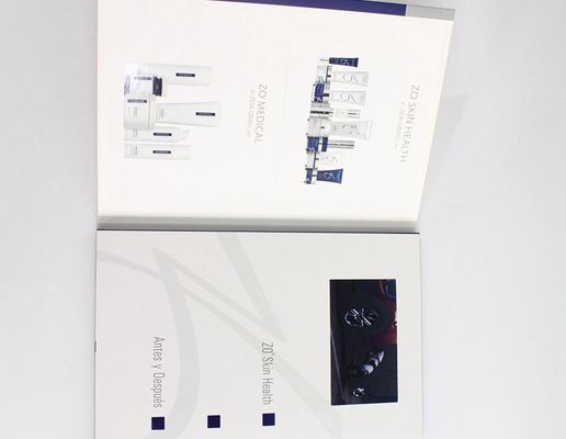 4.3 inch advertising Video In Folder with A4 / A5 paper card , 2G / 4G / 8G