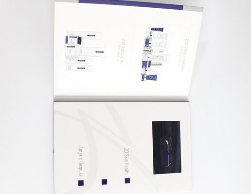 4.3 inch advertising Video In Folder with A4 / A5 paper card , 2G / 4G / 8G