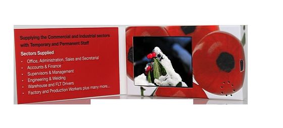 320*240mm Pixel size Full colors lcd video greeting card with customized memory